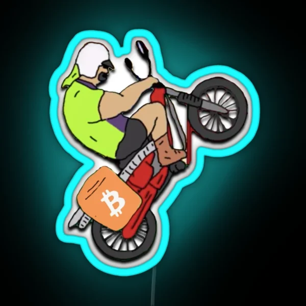 Mike Nolan Wheelie RGB Neon Sign
