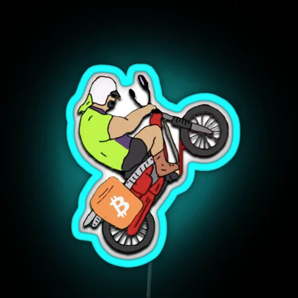 Mike Nolan Wheelie RGB Neon Sign