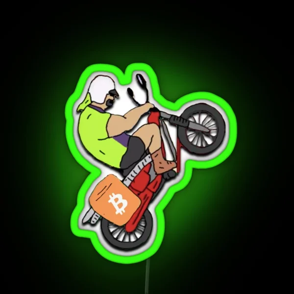 Mike Nolan Wheelie RGB Neon Sign