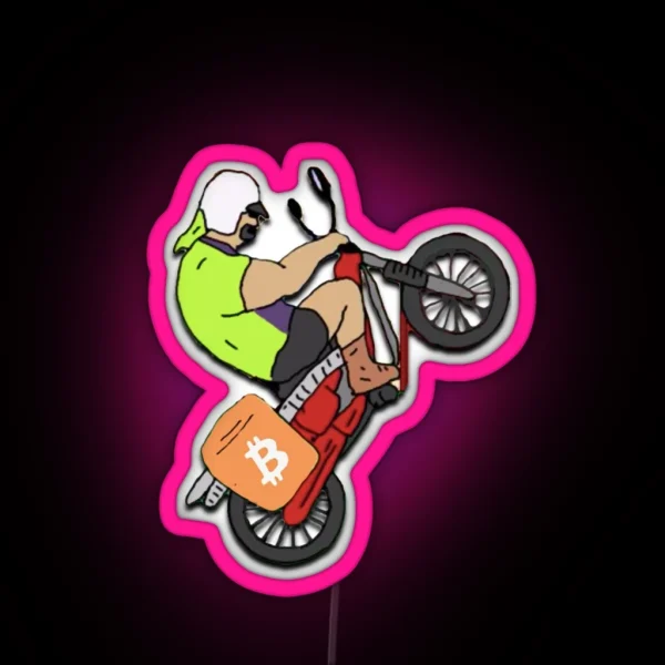 Mike Nolan Wheelie RGB Neon Sign