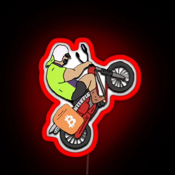 Mike Nolan Wheelie RGB Neon Sign