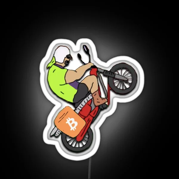 Mike Nolan Wheelie RGB Neon Sign