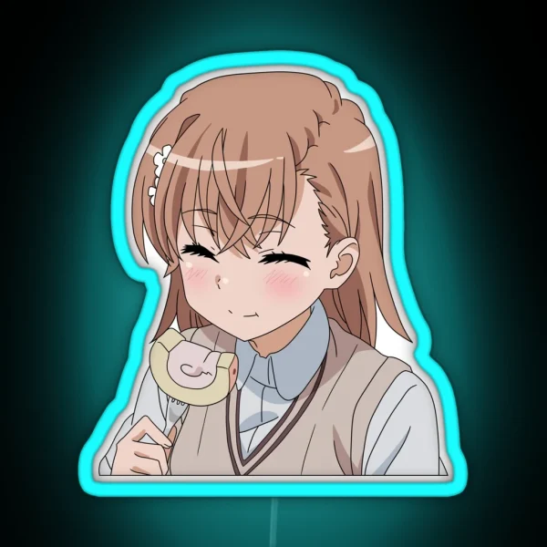 Mikoto Eating RGB Neon Sign