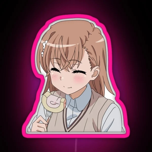 Mikoto Eating RGB Neon Sign