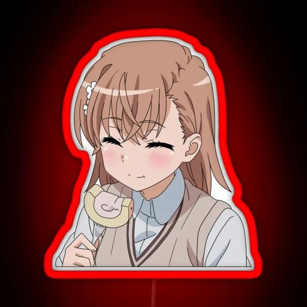 Mikoto Eating RGB Neon Sign