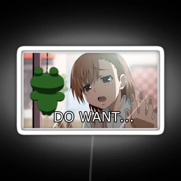 Mikoto Misaka Do Want Meme RGB Neon Sign