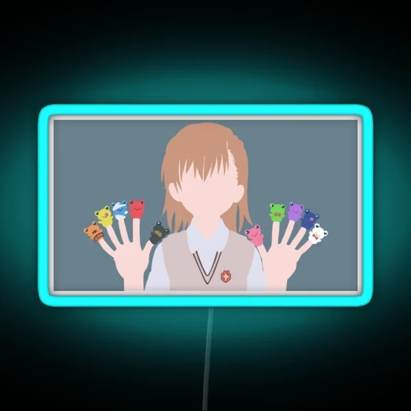 Mikoto Misaka From A Certain Scientific Railgun RGB Neon Sign