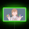 Mikoto Misaka A Certain Scientific Railgun RGB Neon Sign Green