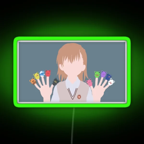 Mikoto Misaka From A Certain Scientific Railgun RGB Neon Sign
