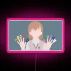Mikoto Misaka from A Certain Scientific Railgun, RGB Neon Pink Sign