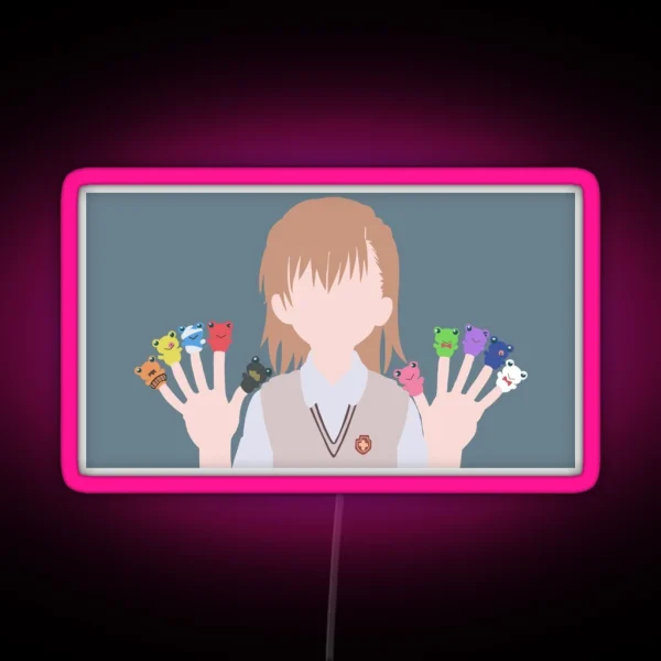 Mikoto Misaka From A Certain Scientific Railgun RGB Neon Sign