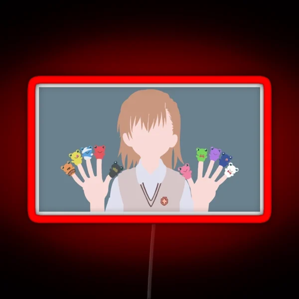Mikoto Misaka From A Certain Scientific Railgun RGB Neon Sign