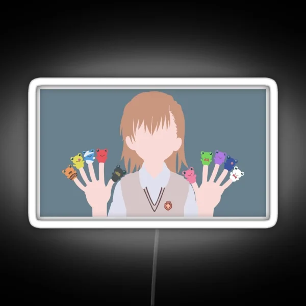 Mikoto Misaka From A Certain Scientific Railgun RGB Neon Sign