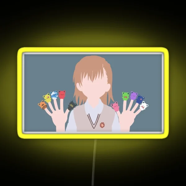 Mikoto Misaka From A Certain Scientific Railgun RGB Neon Sign