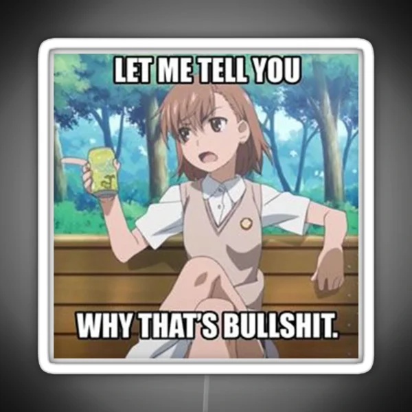 Mikoto Misaka Meme RGB Neon Sign