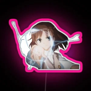 Mikoto Misaka Shock Design RGB Neon Sign