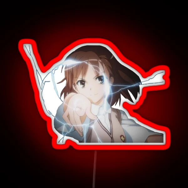 Mikoto Misaka Shock Design RGB Neon Sign