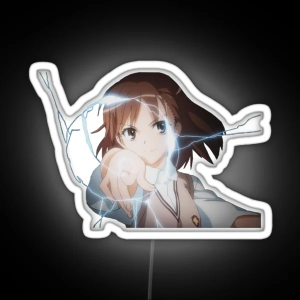 Mikoto Misaka Shock Design RGB Neon Sign