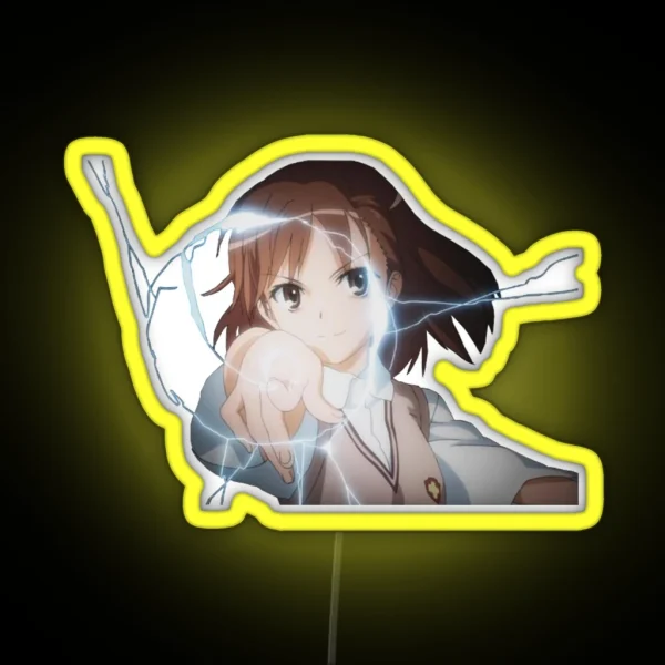 Mikoto Misaka Shock Design RGB Neon Sign