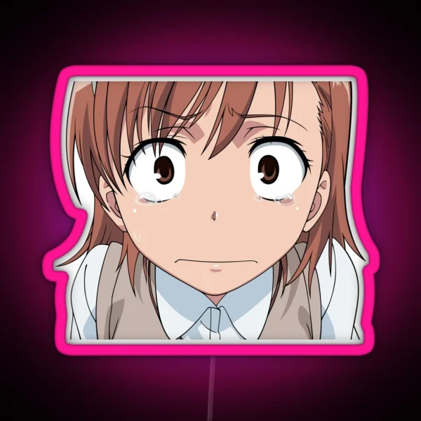 Mikoto Misaka Shook Design RGB Neon Sign