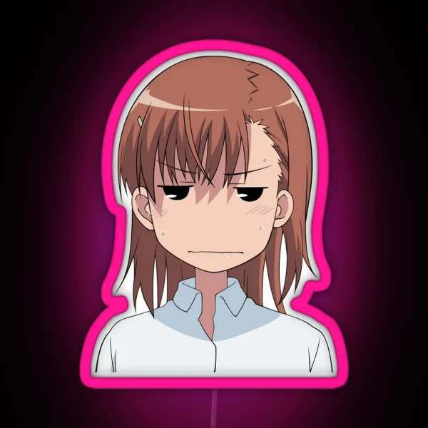 Mikoto Misaka Simple Design RGB Neon Sign