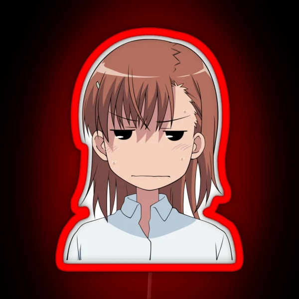 Mikoto Misaka Simple Design RGB Neon Sign