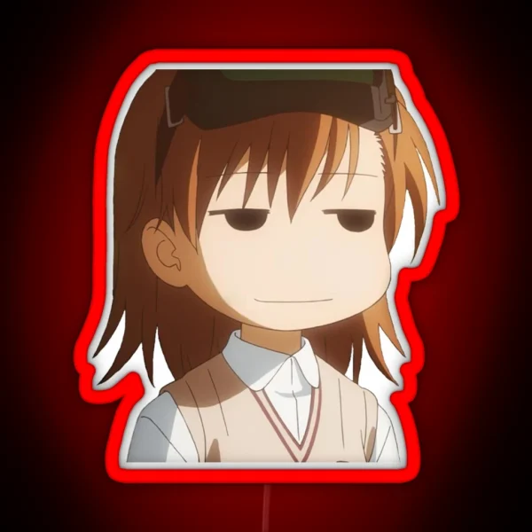 Mikoto Misaka Smug Meme RGB Neon Sign