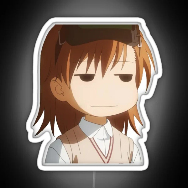 Mikoto Misaka Smug Meme RGB Neon Sign