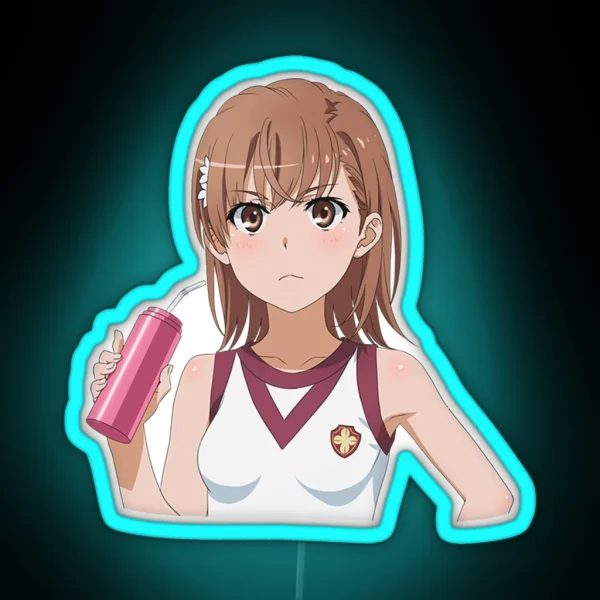 Mikoto Misaka Sport Design RGB Neon Sign