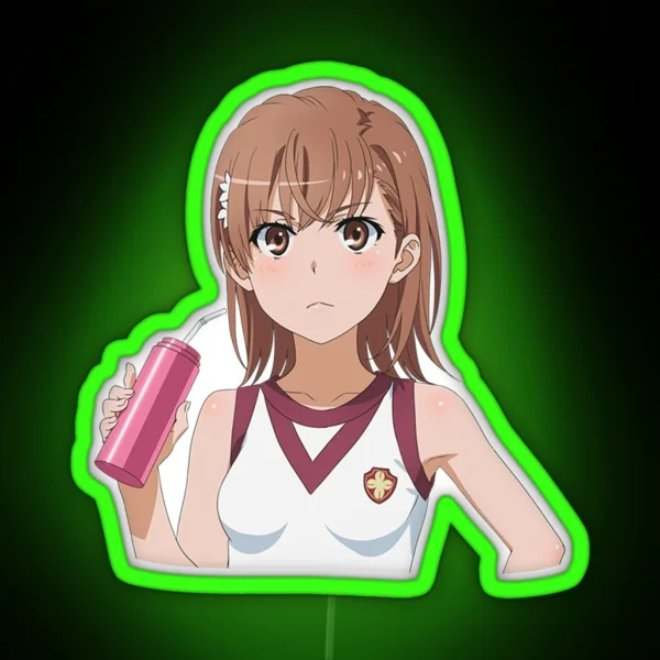 Mikoto Misaka Sport Design RGB Neon Sign