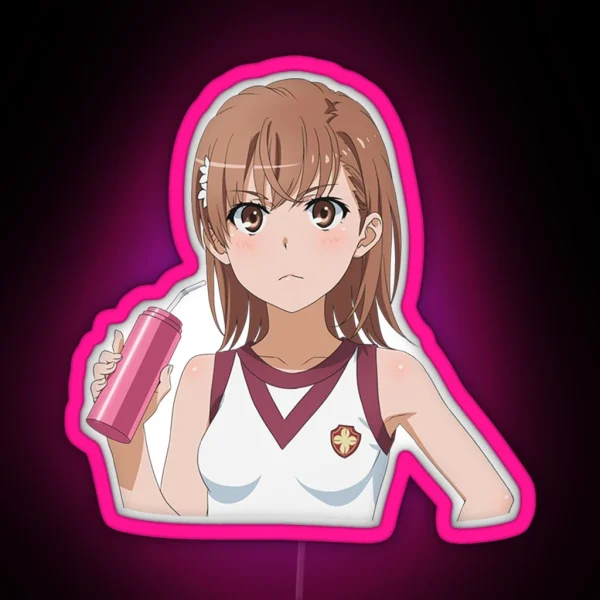 Mikoto Misaka Sport Design RGB Neon Sign