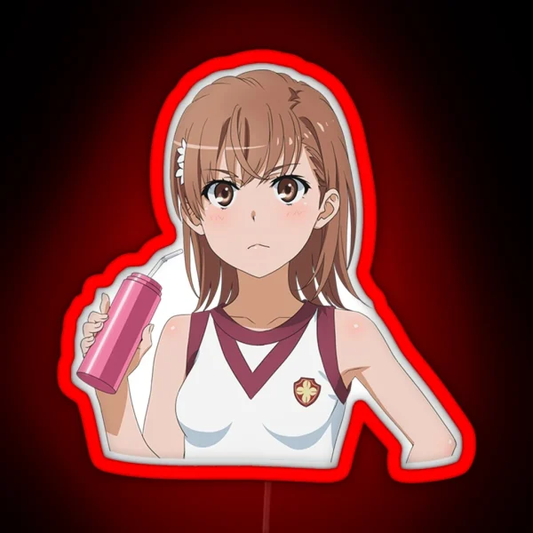 Mikoto Misaka Sport Design RGB Neon Sign