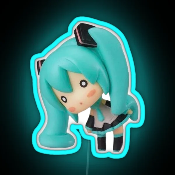Miku Figure RGB Neon Sign