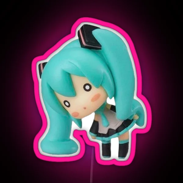 Miku Figure RGB Neon Sign