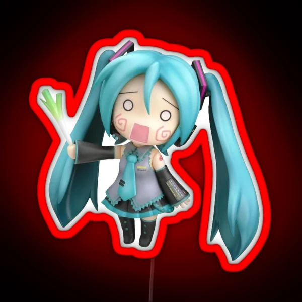 Miku Leek Figure RGB Neon Sign