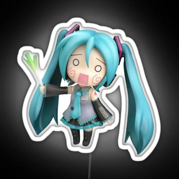 Miku Leek Figure RGB Neon Sign
