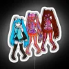 miku rgb neon sign white