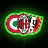milan curva south rgb neon sign green