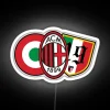 milan curva south rgb neon sign white