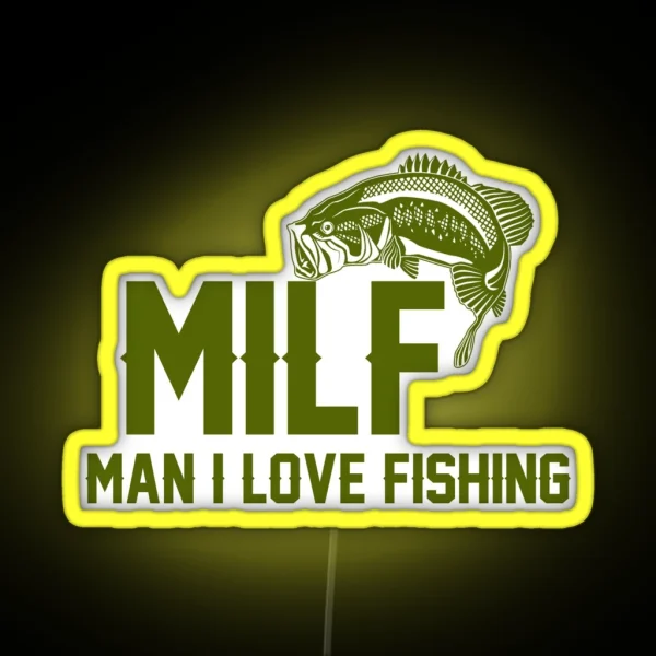 MILF Man I Love Fishing Angler Led RGB Neon Sign