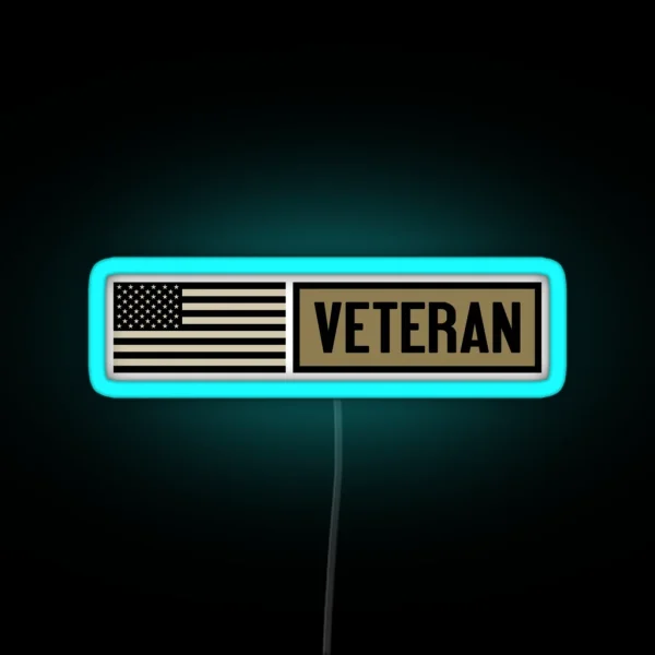 Military Veteran RGB Neon Sign