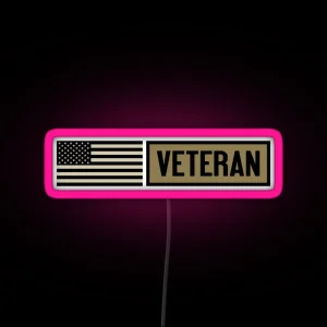 Military Veteran RGB Neon Sign