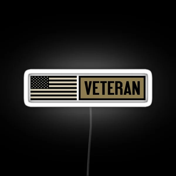 Military Veteran RGB Neon Sign