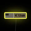 veteran rgb neon sign honoring military service