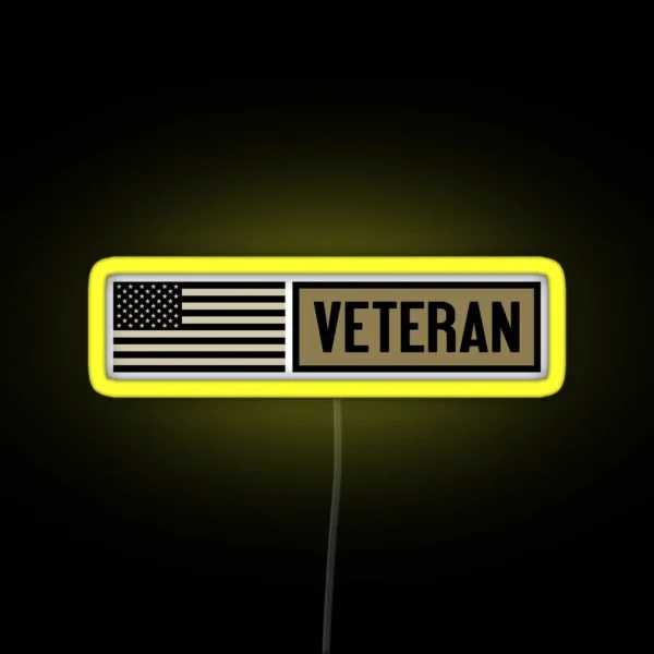 Military Veteran RGB Neon Sign