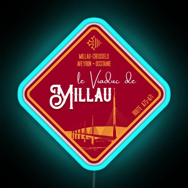 Millau Viaduct France Led Led RGB Neon Sign