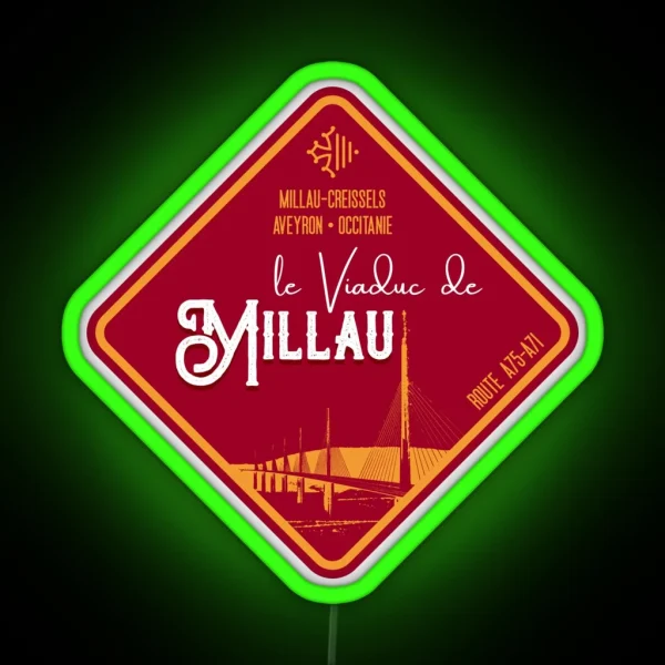 Millau Viaduct France Led Led RGB Neon Sign