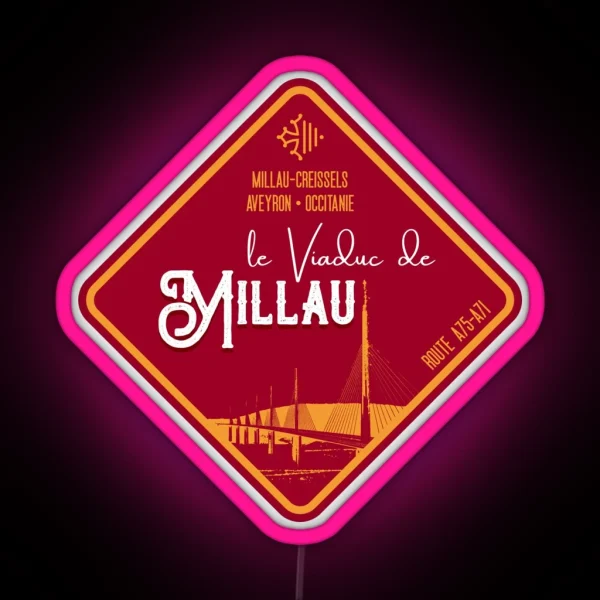 Millau Viaduct France Led Led RGB Neon Sign