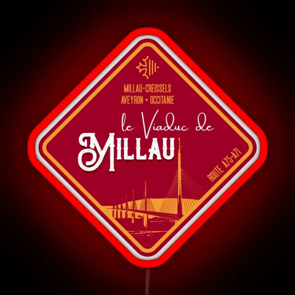 Millau Viaduct France Led Led RGB Neon Sign