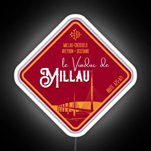 Millau Viaduct France Led Led RGB Neon Sign
